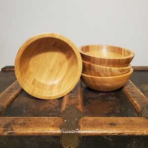Set of 4 Bamboo Bowls